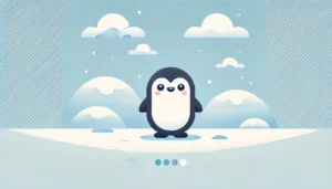 DALLC2B7E-2024-12-17-16.41.04-A-simple-cute-penguin-standing-in-the-North-Pole.-The-scene-features.webp